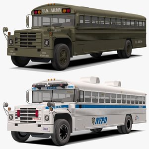US Army Bus and NYPD Bus model