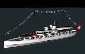 ship steamship 3d model
