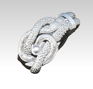 3D love knot ring model
