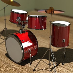 instrument drumset 3ds