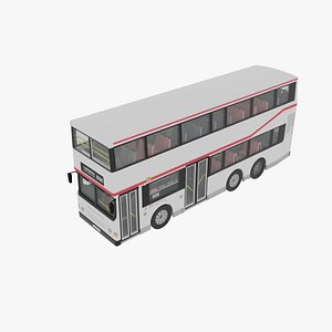 3D model Hong Kong Dennis Dragon White Bus