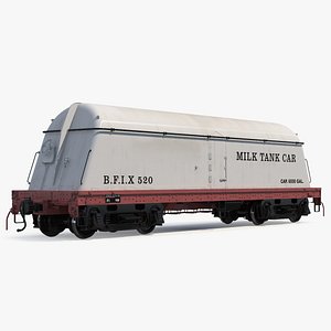 3D model Milk Tank Railroad Car