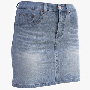 3D Jean Skirt 88 - All MH Bodies  UE5 Skeletons - Rigged model