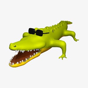 3D crocodile cartoon character