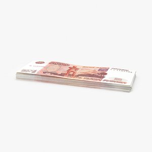 5000 Ruble note Stack