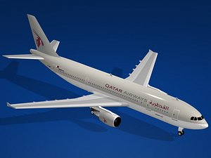 airbus a300-600 qatar airways 3ds
