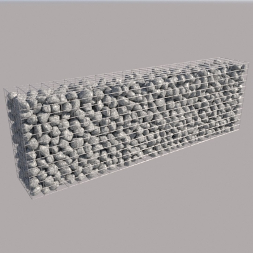 Gabion Wall 3d Model Turbosquid 2007032