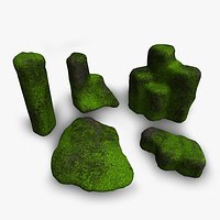 Rock Set 01 - Moss 2