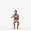 Basics0156 - A set containing 5 models of male and female adults sitting in casual attire in home se