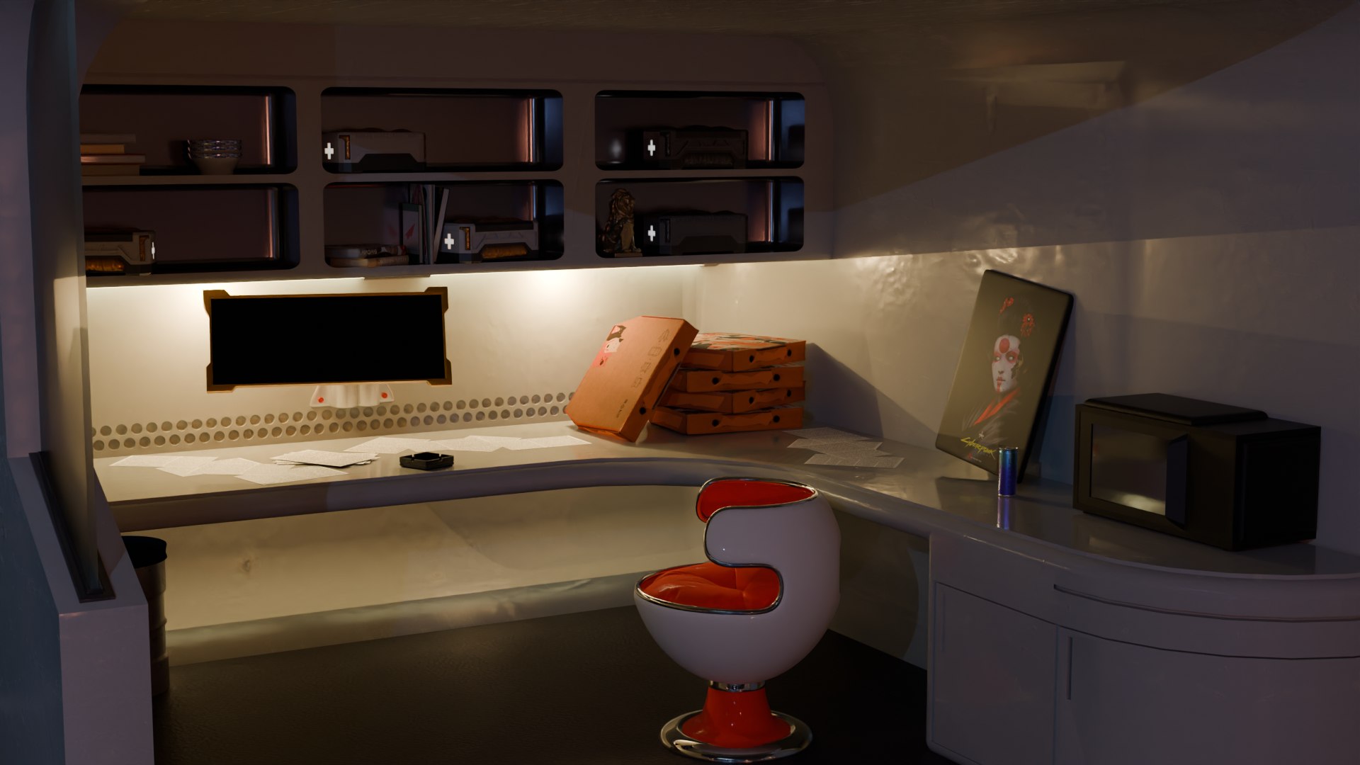 3D Cyberpunk Interior - TurboSquid 2190850