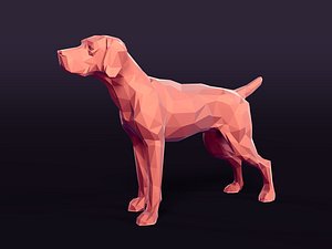 Polygonal - Lowpoly Dog Statue - Figurine