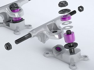 3d model truck skateboard skate
