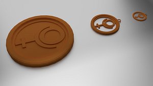 3D coaster pendant model