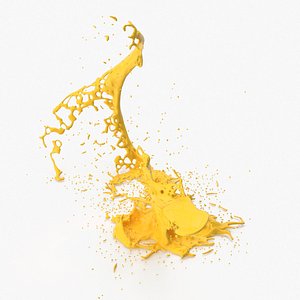 3D Yellow Splash 02