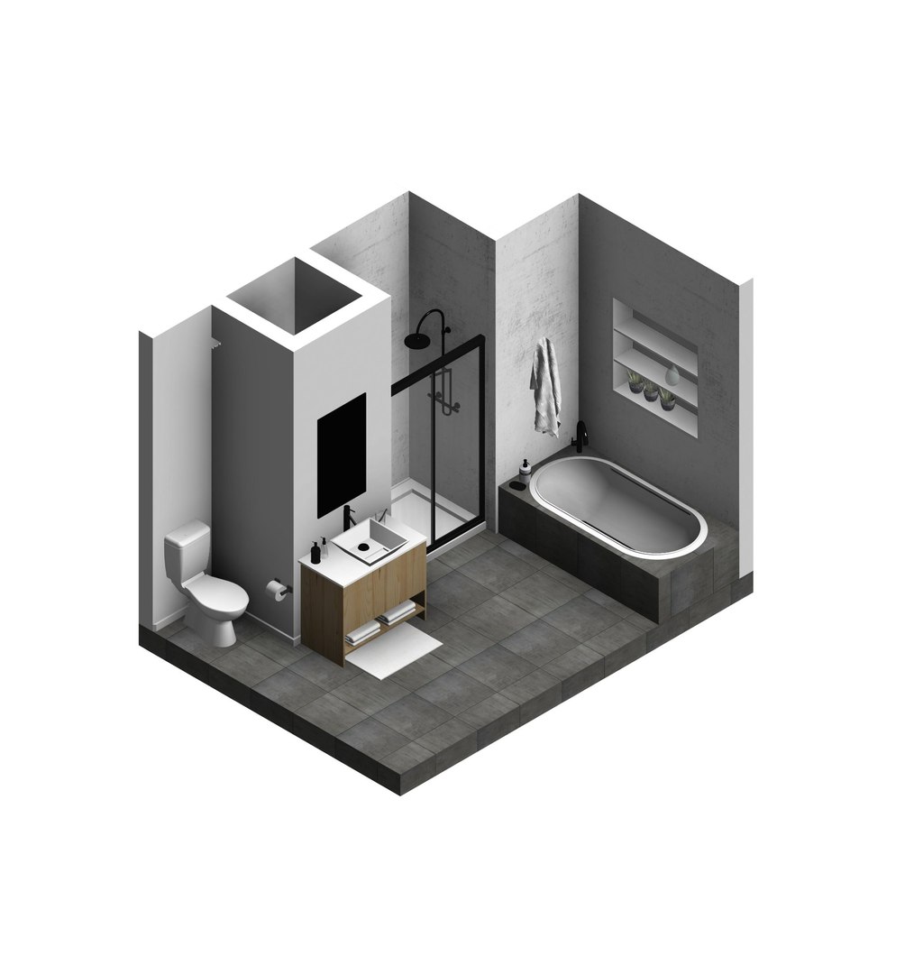 Bathroom Revit Model TurboSquid 1536754