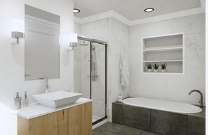Bathroom Revit Model, Scene