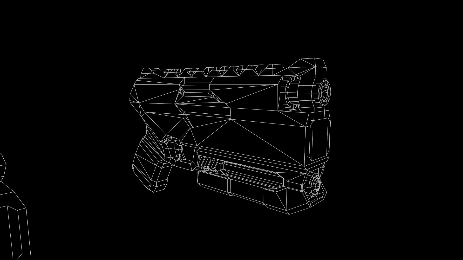 Low Poly Cyberpunk Sci-Fi Pistol Low-poly 3D Model 3D Model ...