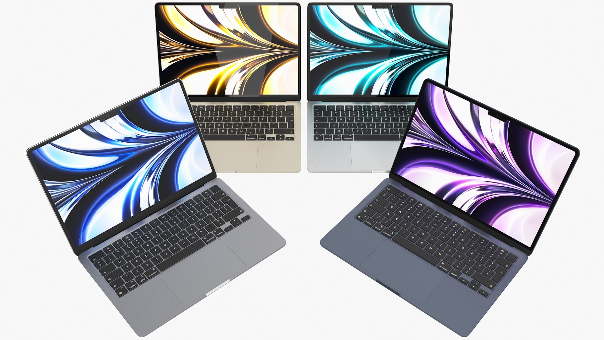 3D model Apple Macbook Air 13 M2 2022 All Colors Rigged https://p.turbosquid.com/ts-thumb/CG/eWcrfx/je/all/jpg/1658755823/1920x1080/fit_q87/0555cb9b8051505164902d489dab75cd98d1f6e2/all.jpg