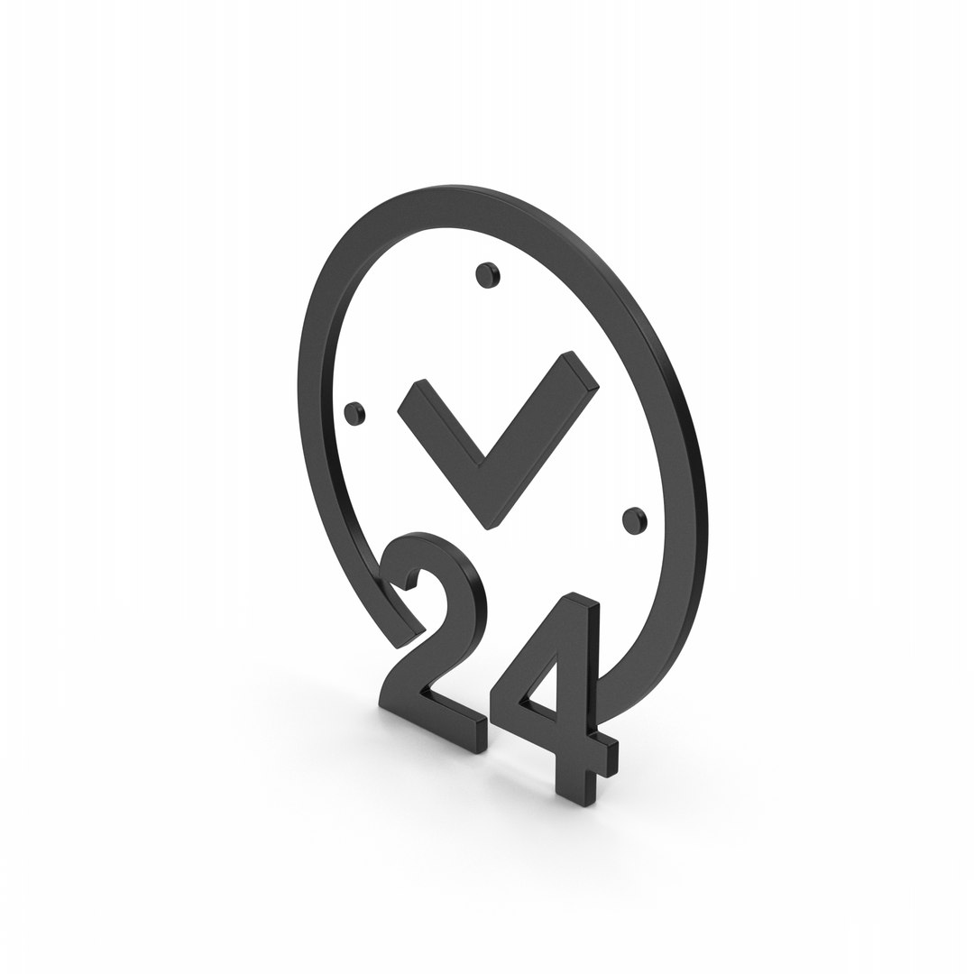 black-symbol-clock-24-hour-time-3d-turbosquid-2113722