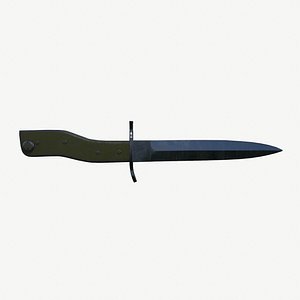 German WWI Combination Trench Dagger-Bayonet 3D model