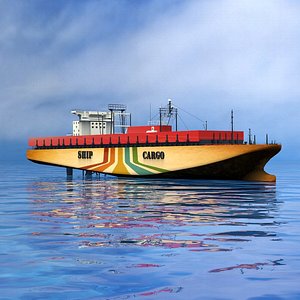 cargo ship 3D model