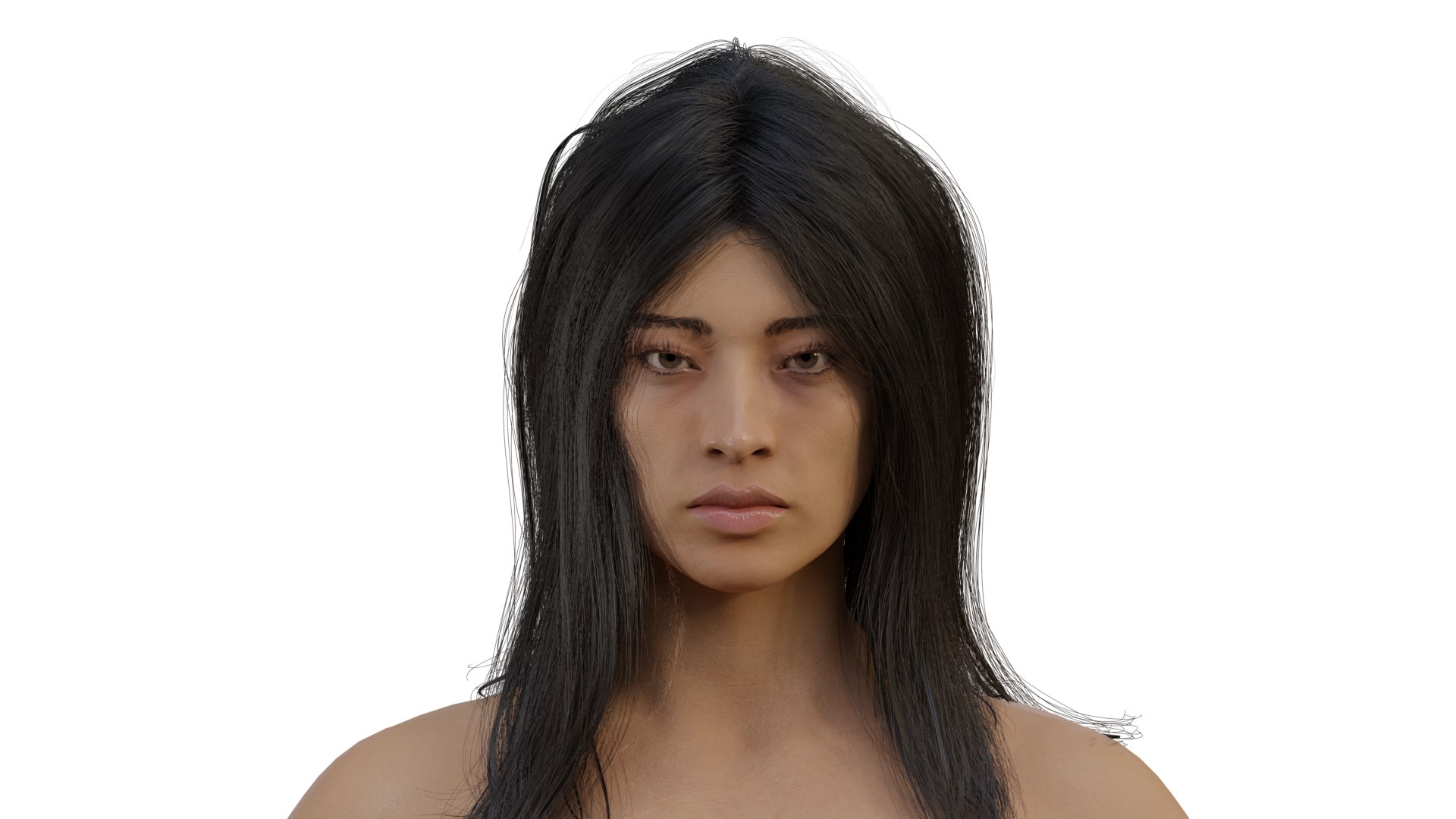 3d Nixa Blender Realistic Female Character Model Turbosquid 1882314