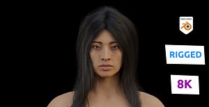 3D Nixa Blender Realistic Female Character model