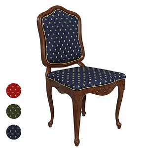 3D model chair classic carved