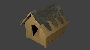 free doghouse dog 3d model