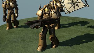 chaos marine rigged 3d model