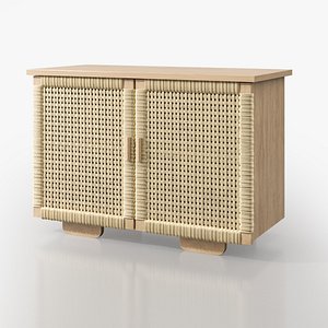 3D model LUTECA MIDCENTURY WOVEN CREDENZA