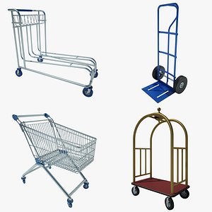 airport cart 01 3d model