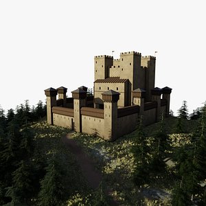 medieval fortress 3D model