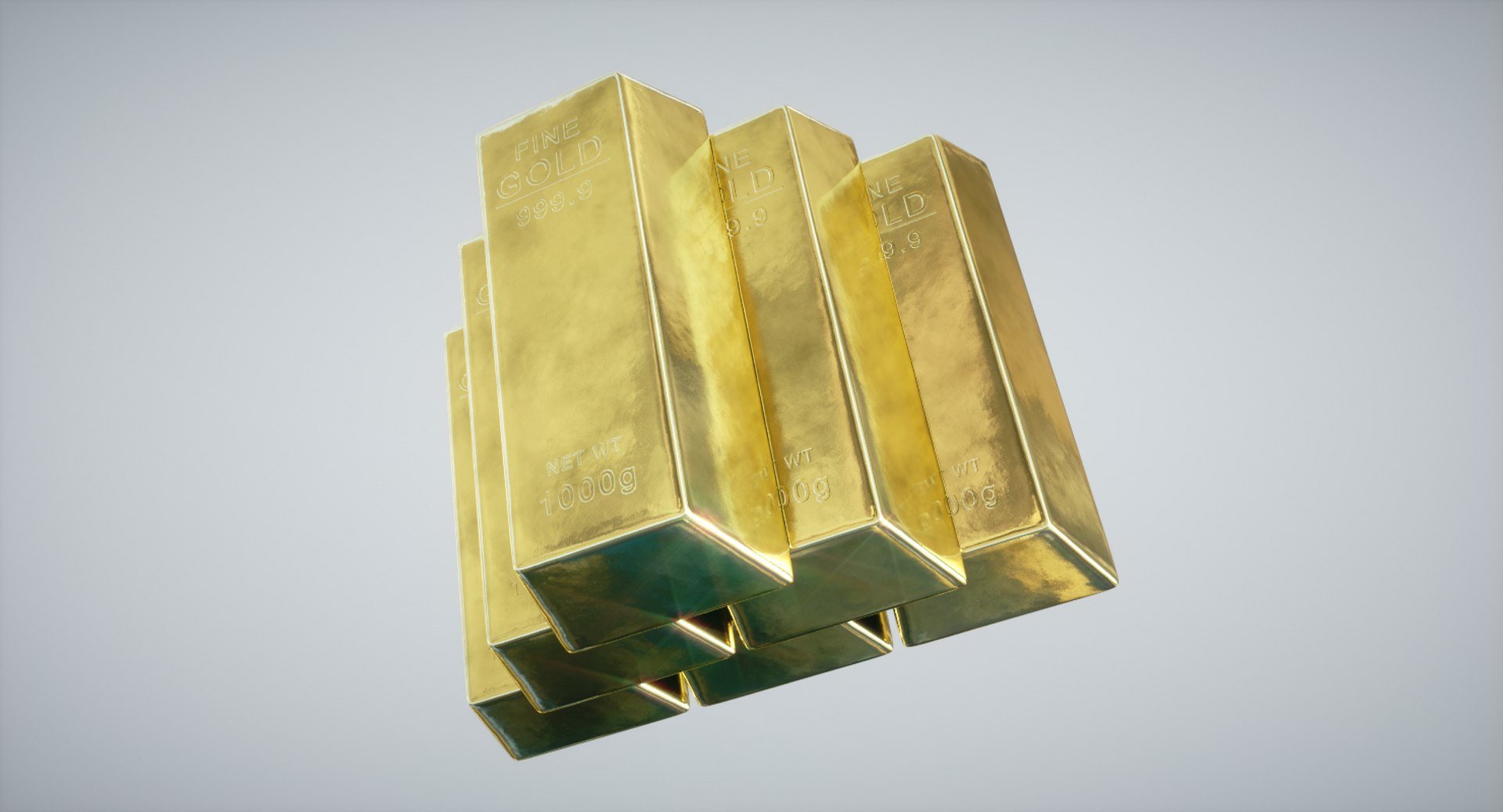 3d 4k Gold Bar