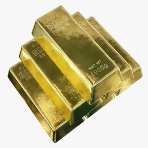 3d 4k gold bar