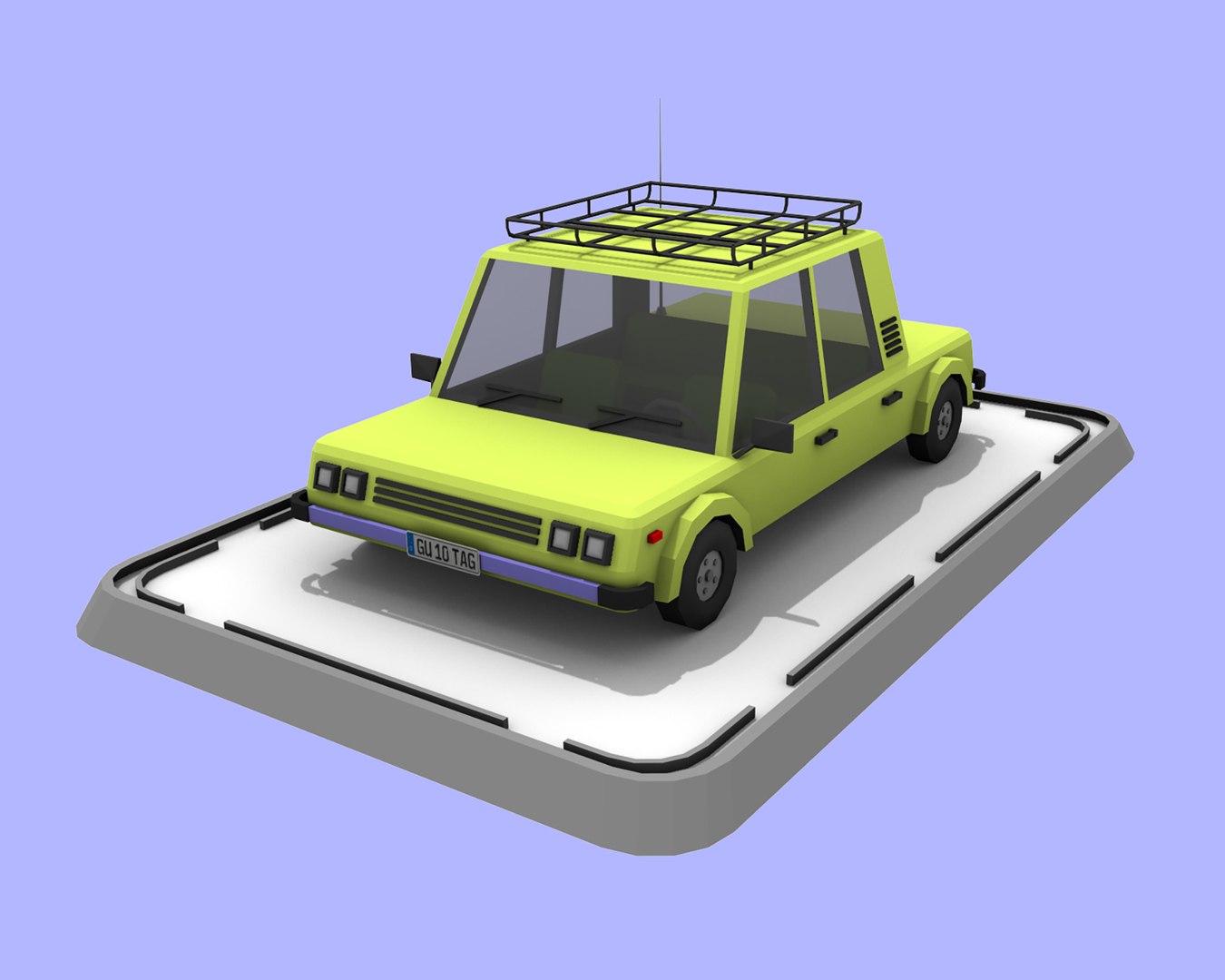 Cartoon Low Poly Car 3D Model - TurboSquid 1840079