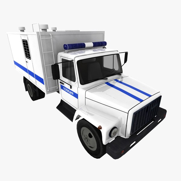 3D модель ГАЗ-3307 Полиция - TurboSquid 1110112