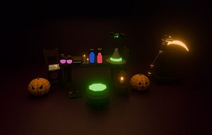 HalloweenDemoSceneGameEnginereadyfixedObjects