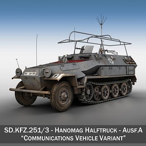 3d sd kfz 251 3 model