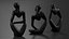 Abstract Human Figures Black