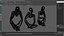 Abstract Human Figures Black