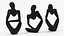 Abstract Human Figures Black