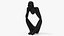Abstract Human Figures Black