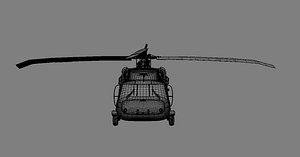 military helicopter uh60 blackhawk obj