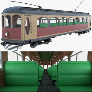 Historical tram PBR 8K textures