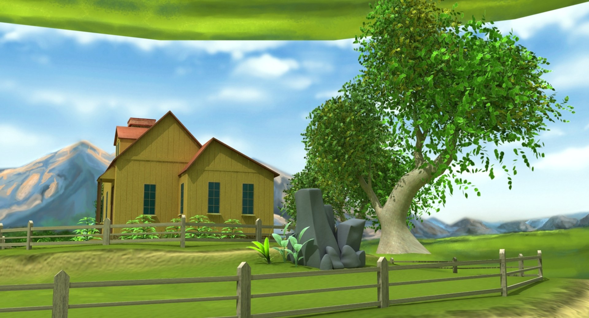 3D Farmhouse Field - TurboSquid 1257730