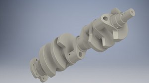 3D Engine crankshaft assy