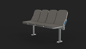 Waiting Room Chairs 02 3D model 3D model