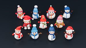 3D Christmas Snowman