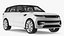 3D SUV Range Rover Sport 2023 Grey Simple Interior model
